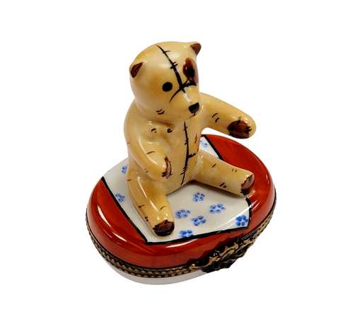 Teddy Bear Dreams Limoges Box for Baby Shower Porcelain Limoges Teddy French Trinket Box