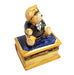 Teddy Bear Scholar Limoges Box for Graduation Gift Porcelain Limoges Teddy professional French Trinket Box