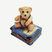 Teddy Bear Treasure Box for Children Porcelain Limoges Teddy French Trinket Box