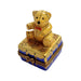 Teddy Bear Gift Box for Children Porcelain Limoges Teddy French Trinket Box