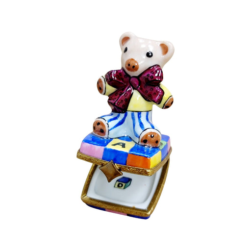 Teddy Bear w Burgandy Bow-Teddy-CH8C204