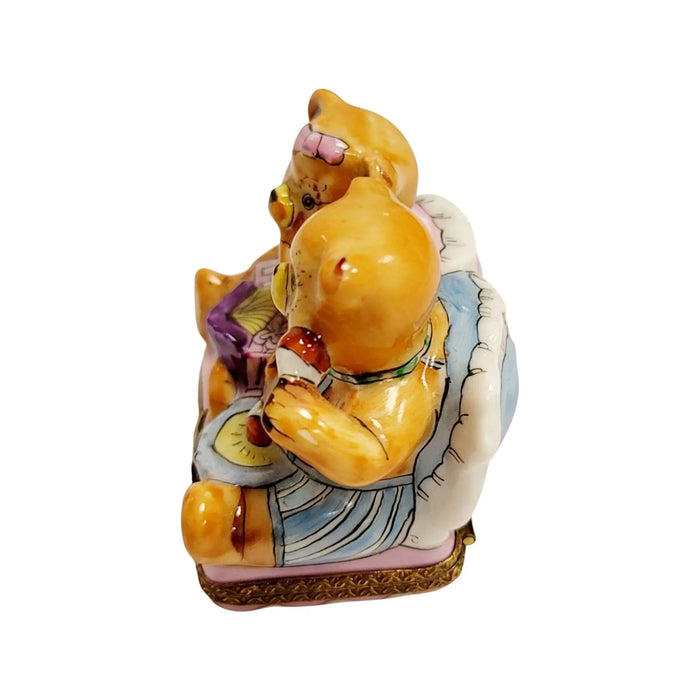 Teddy Bears Playing Limoges Box for Collectors Porcelain Limoges Teddy carnival French Trinket Box