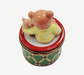 Teddy Bears on Drum Limoges for Collectors Delight Porcelain Limoges Teddy music French Trinket Box