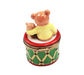 Teddy Bears on Drum Limoges for Collectors Delight Porcelain Limoges Teddy music French Trinket Box