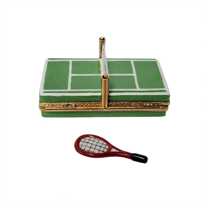 Tennis Court Limoges Box for Enthusiasts Porcelain Limoges sports French Trinket Box
