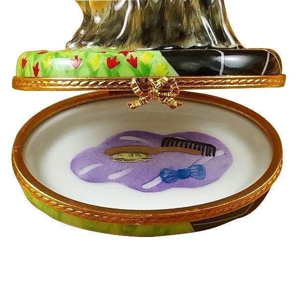 Terrier Limoges Box for Dog Lovers Porcelain Limoges Dog French Trinket Box