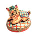 Terrier Dog Plaid Elegance Box for Home Decor Porcelain Limoges dog French Trinket Box