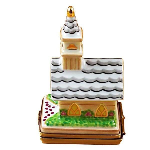 Wedding Church Keepsake for Couples Porcelain Limoges christian Wedding French Trinket Box
