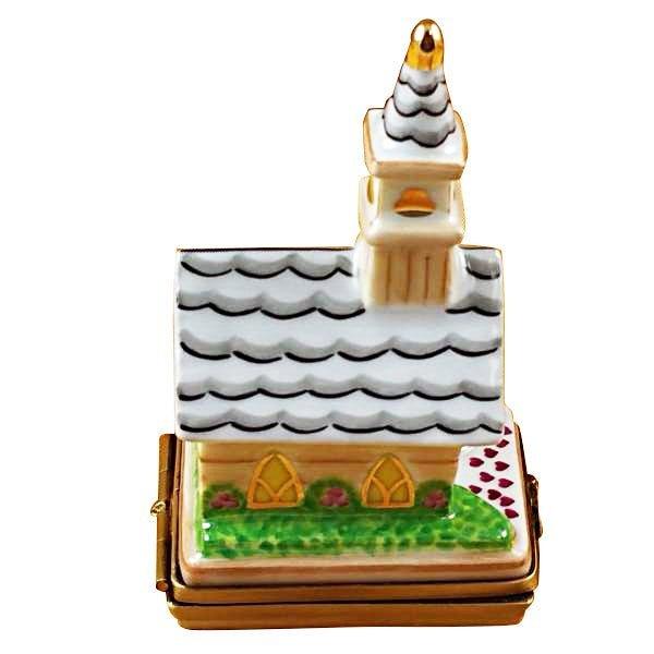 Wedding Church Keepsake for Couples Porcelain Limoges christian Wedding French Trinket Box