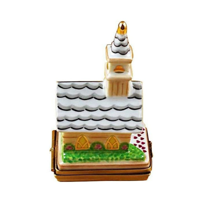 Every brushstroke by hand on the Wedding Church for Couples Limoges box from France