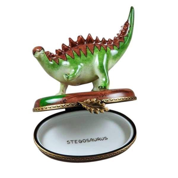 Thorny Back Stegosaurus for Dino Collectors Porcelain Limoges wild animals French Trinket Box