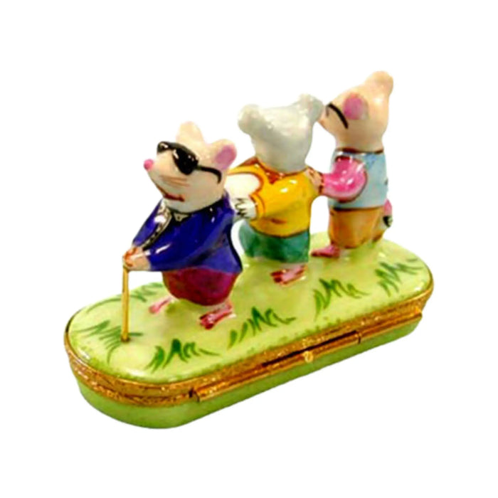 Three Blind Mice Limoges Box for Collectors Porcelain Limoges fairy myth Fairy Tale French Trinket Box