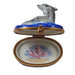 Three Dolphins Limoges Box for Ocean Lovers Porcelain Limoges fish ocean beach French Trinket Box
