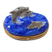 Three Dolphins Limoges Box for Ocean Lovers Porcelain Limoges fish ocean beach French Trinket Box
