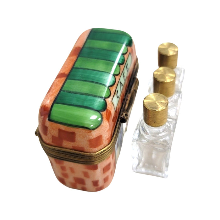 Three Perfume Cafe Box for Collectors Porcelain Limoges Perfume French Trinket Box