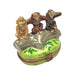 Three Wise Monkeys Figurine for Home Decor Porcelain Limoges wild animals Christian jewish French Trinket Box
