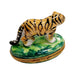 Tiger Limoges Box Porcelain Figurine-cat wild-CH3S102