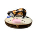 Tortoise Shell Cat for Cat Lovers Porcelain Limoges cat cats French Trinket Box