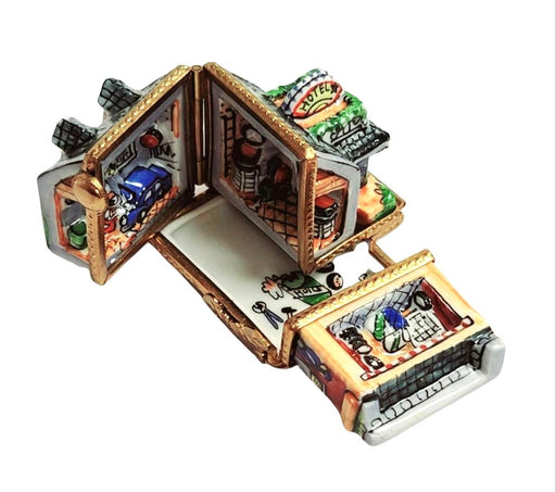 Blue Motel Limoges Box for Collectors Porcelain Limoges Artoria French Trinket Box