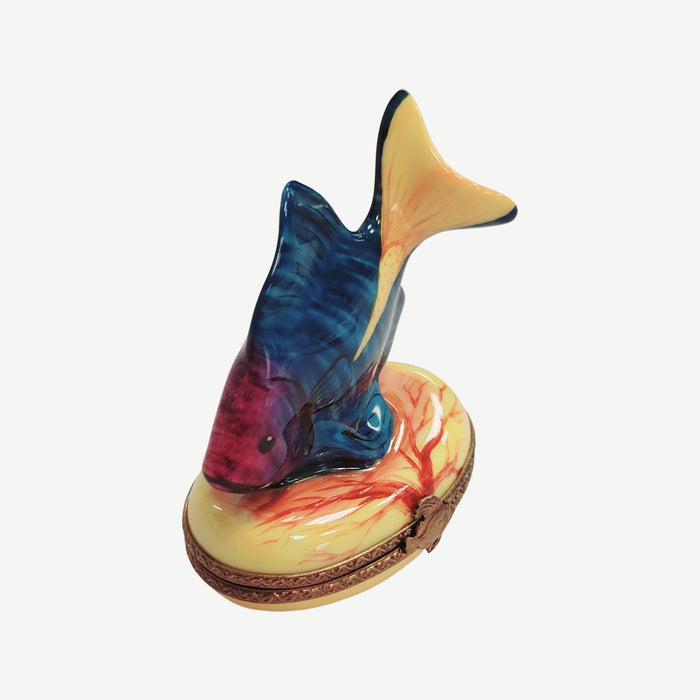 Tropical Fish Limoges Box for Collectors Porcelain Limoges fish ocean beach LIMOGES BOXES French Trinket Box