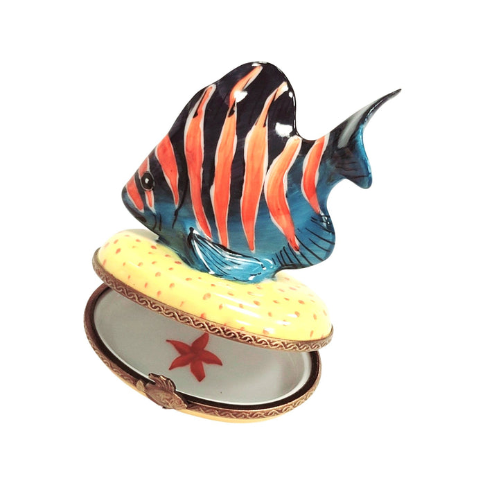 Tropical Fish Limoges Box for Collectors Porcelain Limoges fish ocean beach LIMOGES BOXES French Trinket Box