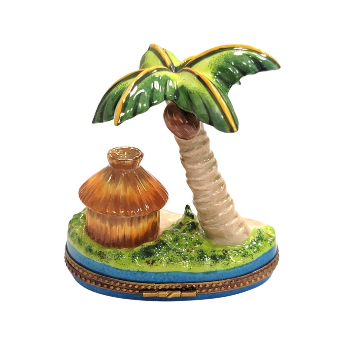 Tropical Paradise Limoges Box for Beach Lovers Porcelain Limoges beach travel French Trinket Box