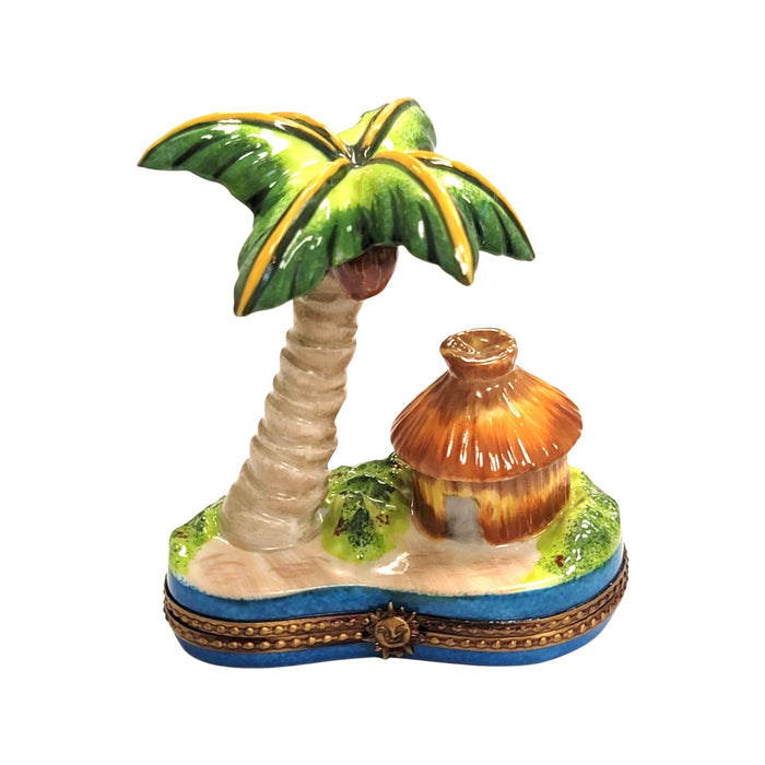 Tropical Paradise Limoges Box for Beach Lovers Porcelain Limoges beach travel French Trinket Box