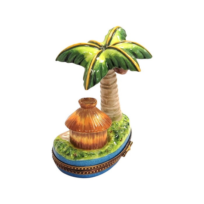 Tropical Paradise Limoges Box for Beach Lovers Porcelain Limoges beach travel French Trinket Box