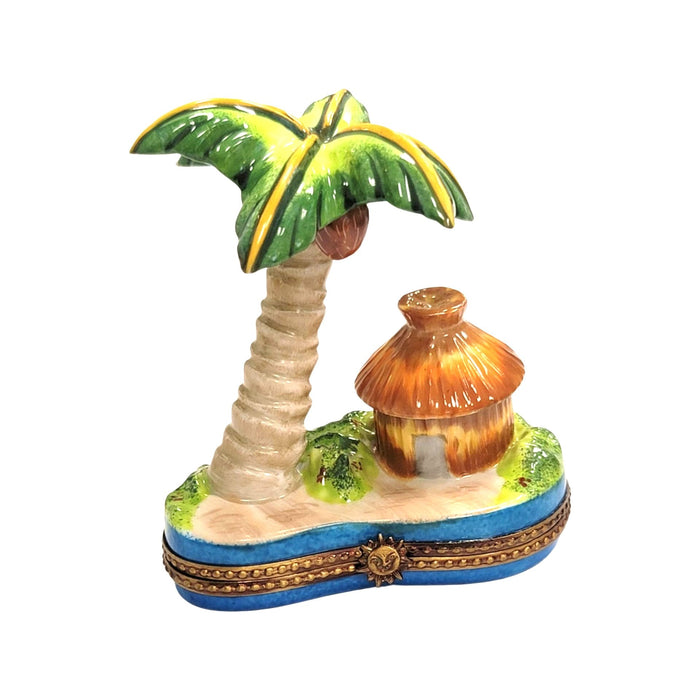Tropical Paradise Limoges Box for Beach Lovers Porcelain Limoges beach travel French Trinket Box