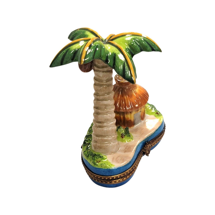 Tropical Paradise Limoges Box for Beach Lovers Porcelain Limoges beach travel French Trinket Box