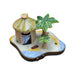 Tropical Tiki Hut for Home Decor Porcelain Limoges LIMOGES BOXES beach travel French Trinket Box