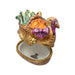 Turkey Basket for Bird Lovers Porcelain Limoges thanksgiving French Trinket Box