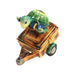 Turtle Adventure Cart for Collectors Porcelain Limoges frog turtle French Trinket Box