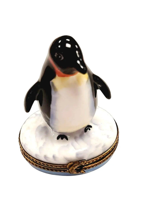Tuxedo Penguin Limoges Box for Collectors Porcelain Limoges bird winter LIMOGES BOXES French Trinket Box