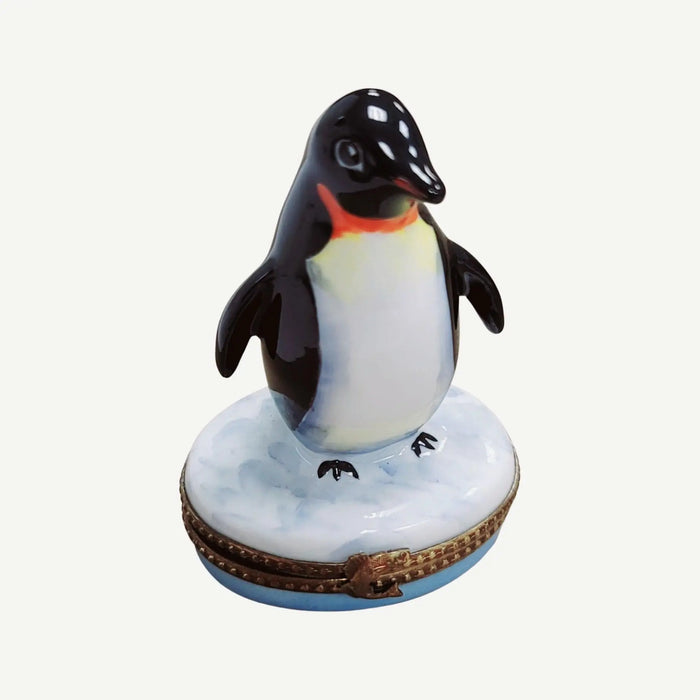 Tuxedo Penguin Limoges Box for Collectors Porcelain Limoges bird winter LIMOGES BOXES French Trinket Box