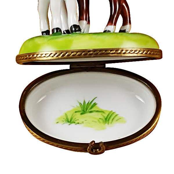 Two Horses Limoges Box for Horse Lovers Porcelain Limoges horse French Trinket Box