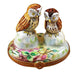 Two Owls Limoges Box for Collectors Porcelain Limoges bird owl French Trinket Box