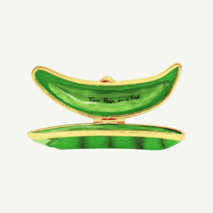 Two Peas Limoges Box for Collectors Porcelain Limoges vegetables French Trinket Box