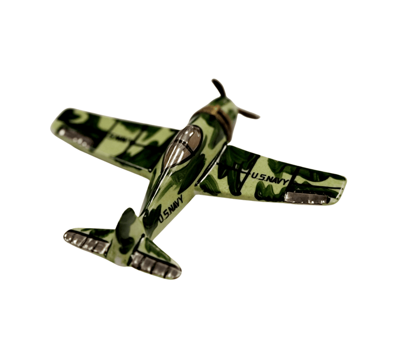 US Navy Camouflage WingTip for Military Collectors Porcelain Limoges vehicle united states French Trinket Box