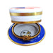 Patriotic Hat Box for Collectors Porcelain Limoges united states patriotic French Trinket Box