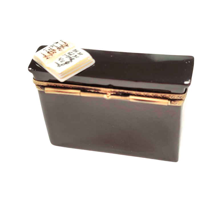 Upright Black Piano Limoges Box for Music Lovers Porcelain Limoges music LIMOGES BOXES French Trinket Box