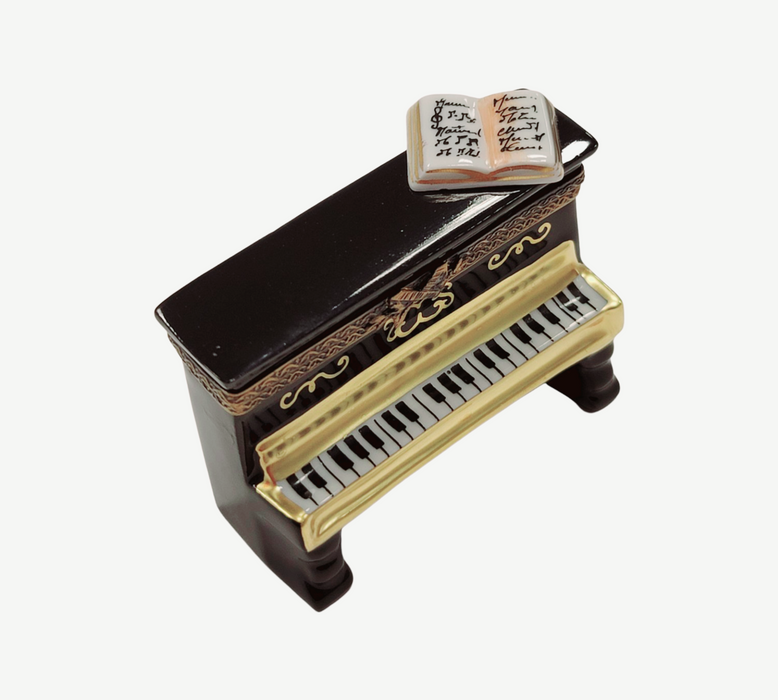 Upright Black Piano Limoges Box for Music Lovers Porcelain Limoges music LIMOGES BOXES French Trinket Box
