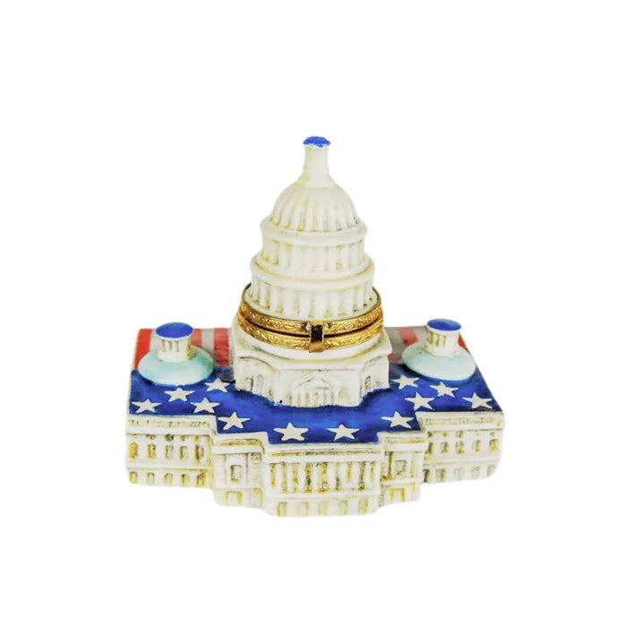USA Capitol Limoges Box for Collectors Porcelain Limoges monuments united states French Trinket Box