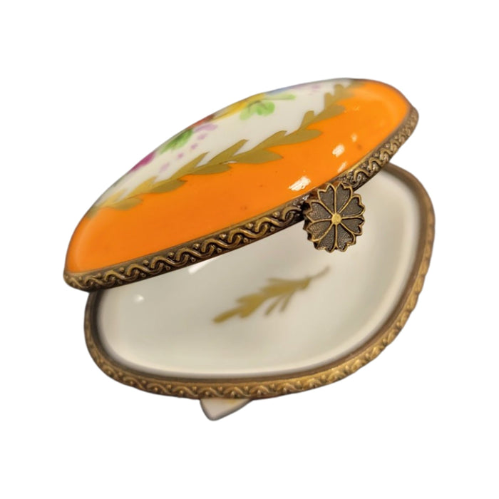 Vibrant Floral Limoges Box for Elegant Collectors Porcelain Limoges shaped French Trinket Box