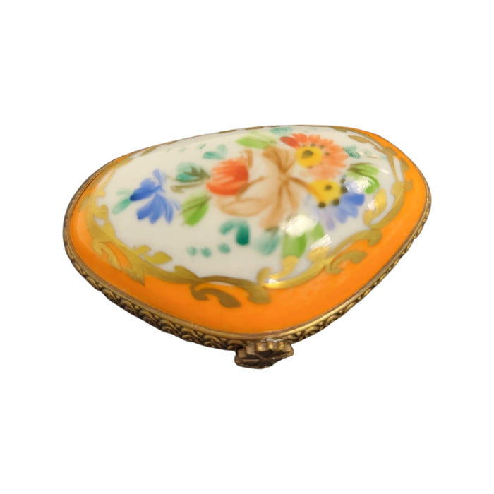 Vibrant Floral Limoges Box for Elegant Collectors Porcelain Limoges shaped French Trinket Box