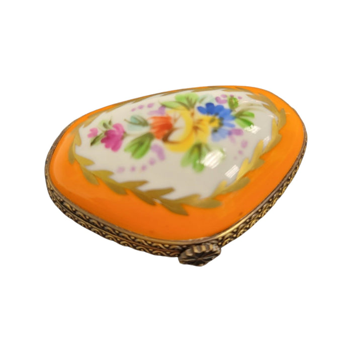 Vibrant Floral Limoges Box for Elegant Collectors Porcelain Limoges shaped French Trinket Box