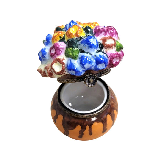 Vibrant Floral Porcelain Delight for Collectors Porcelain Limoges flowers French Trinket Box