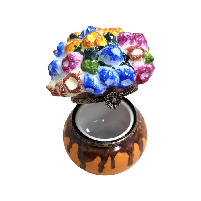 Vibrant Floral Porcelain Delight for Collectors Porcelain Limoges flowers French Trinket Box