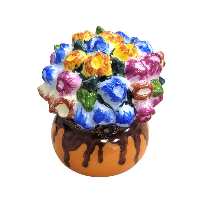 Vibrant Floral Porcelain Delight for Collectors Porcelain Limoges flowers French Trinket Box