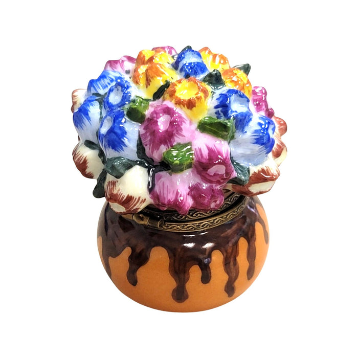 Vibrant Floral Porcelain Delight for Collectors Porcelain Limoges flowers French Trinket Box